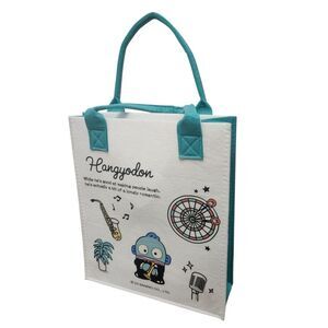 Hangyodon Sanrio Tote Bag Lightweight Felt Blue White Shopper Japan Kawaii Cute